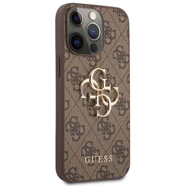 Guess 4G Metal Logo Back Cover Apple iPhone 13 Pro Max - Braun