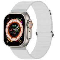 imoshion Magnetlederarmband für das Apple Watch Series 1-10 / SE / Ultra (2) - 42/44/45/46/49 mm - Weiß