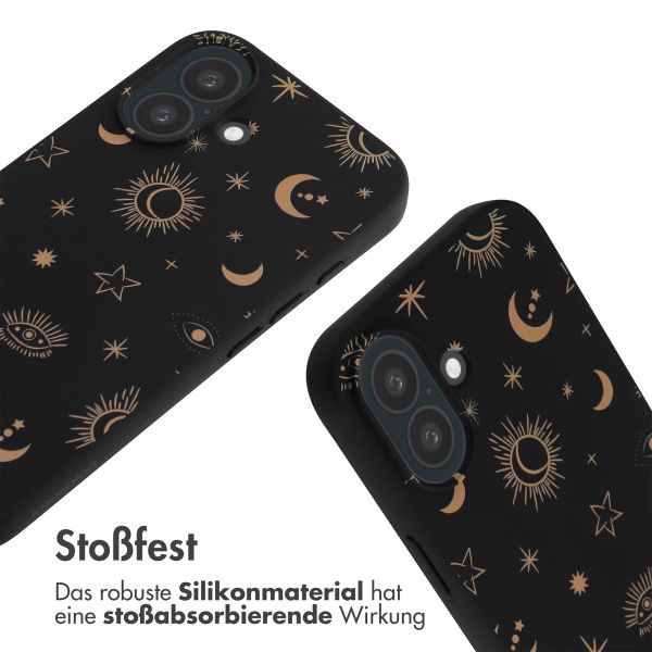imoshion Silikonhülle design mit Band für das Apple iPhone 16 - Sky Black