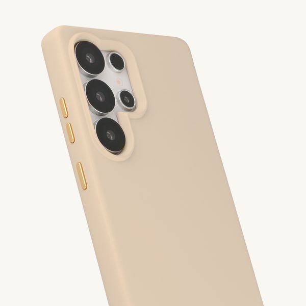 Selencia Rivièra Backcover mit MagSafe mit abnehmbaren Haken Samsung Galaxy S25 Ultra - Milky Latte