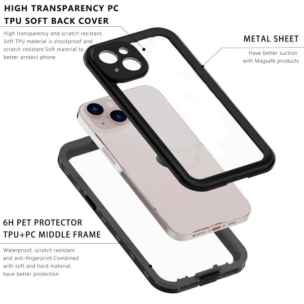 Redpepper Dot Plus Waterproof Case für das Apple iPhone 14 Plus - Schwarz