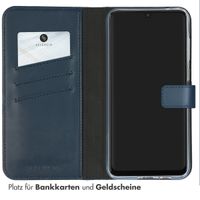 Selencia Echtleder Klapphülle Samsung Galaxy A55 - Dunkelblau