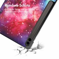 imoshion Design Trifold Klapphülle für das Samsung Tab S10 Plus / Tab S9 Plus / Tab S9 FE Plus - Space