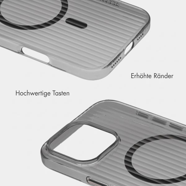 Accezz Lite Backcover mit MagSafe | Fluted | Apple iPhone 16 Pro Max - Schwarz