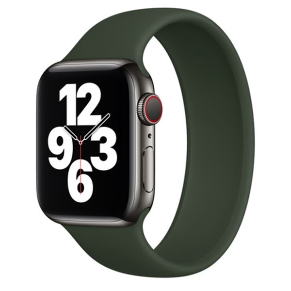 Apple Silikon Solo Loop für  Apple Watch | 44/45/46/49 mm - Größe 8 - Cyprus Green