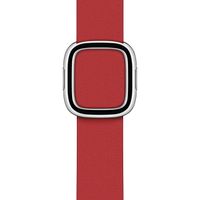 Apple Leather Band Modern Buckle für das  Apple Watch Series 1 t/m 9 / SE (38/40/41 mm) | Series 10 / 11 (42 mm) - Größe L - Scarlet Red