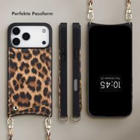 Selencia Nova HandyHülle mit Kordel und Kartenhalter Apple iPhone 17 Pro Max - Leopard