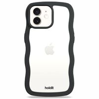 Holdit Wavy Case für das Apple iPhone 12/12 Pro - Black / Transparent