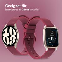 imoshion Sport-Silikonarmband mit Schnalle - Universelle 20 mm Anschluss - Dunkelrot