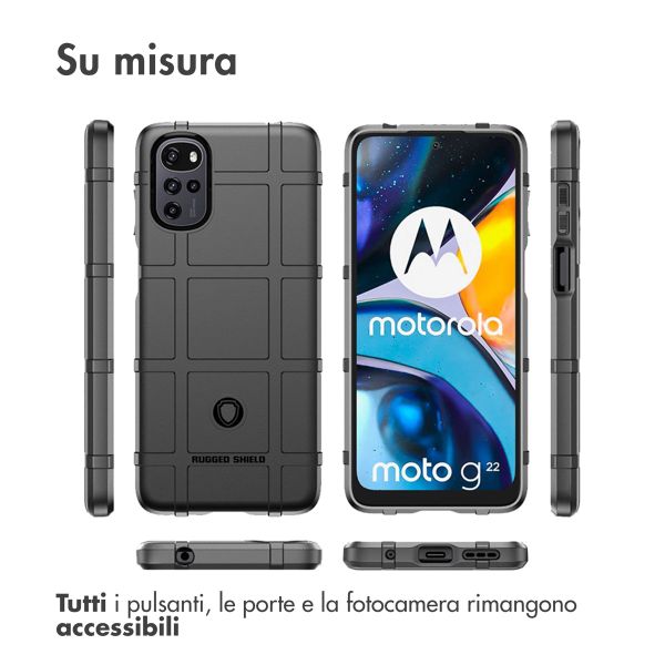 imoshion Rugged Shield Backcover Motorola Moto G22 / E32 / E32s - Schwarz