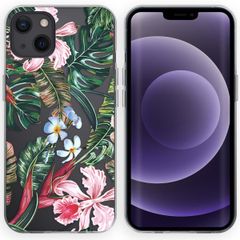 imoshion Design Hülle für das iPhone 13 - Jungle - Rosa / Grün