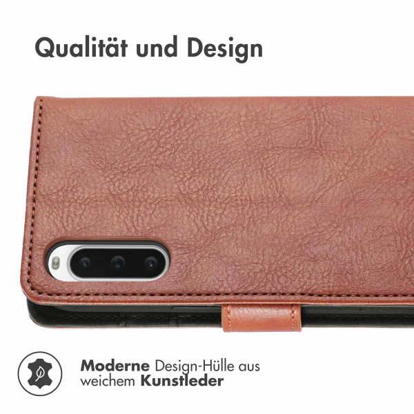 imoshion Luxuriöse Klapphülle Sony Xperia 10 V - Braun