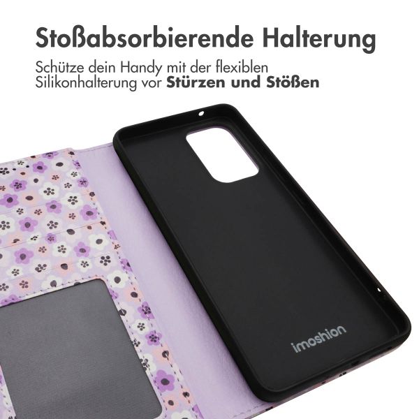 imoshion ﻿Design Klapphülle für das Samsung Galaxy A53 - Purple Flowers