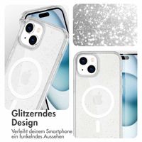 imoshion Sparkle Back Cover mit MagSafe Apple iPhone 15 - Glitzer Transparent