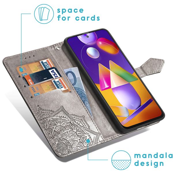 imoshion Mandala Klapphülle Samsung Galaxy M31s - Grau