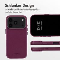 Accezz MagSafe Leather Backcover Apple iPhone 18 Pro / 17 Pro - Heath Purple