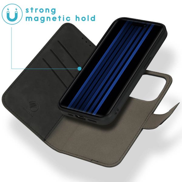 imoshion Entfernbare 2-1 Luxus Klapphülle Apple iPhone 15 Pro - Schwarz