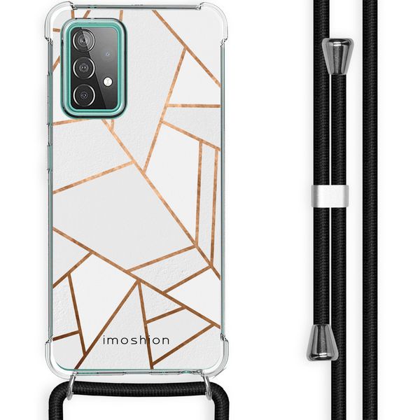 imoshion Design Hülle mit Band für das Samsung Galaxy A52(s) (5G/4G) - White Graphic