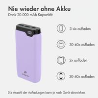 imoshion Powerbank 20.000 mAh - 22,5W Schnellladegerät - USB-C / USB-A - Lila