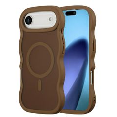 Selencia Wavy Backcover mit MagSafe Apple iPhone Air - Mocha Brown