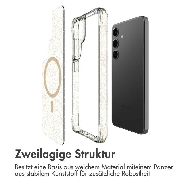 imoshion Klare Glitter Backcover mit MagSafe Samsung Galaxy S24 - Gold