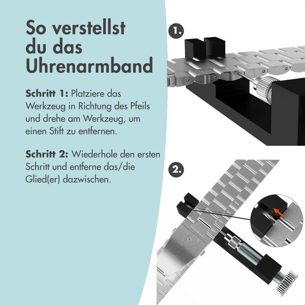imoshion Premium Smartwatch Armband toolkit– Verkürzer für Smartwatch- / Uhrenarmband – Schwarz