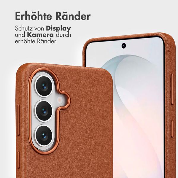 Accezz 2-in-1 Klapphülle aus Leder mit MagSafe Samsung Galaxy S26 - Sienna Brown