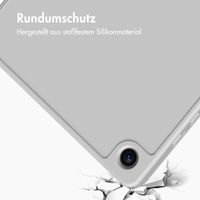 Accezz Smarte Klapphülle aus Silikon für das Samsung Galaxy Tab A9 Plus - Grau