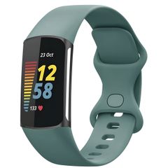 imoshion Silikonband für die Fitbit Charge 5 / Charge 6 - Größe L - Olive