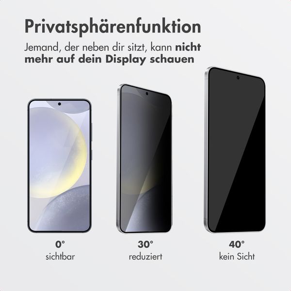 Accezz Sichtschutz-Schutzglas mit Applikator Samsung Galaxy S24 FE