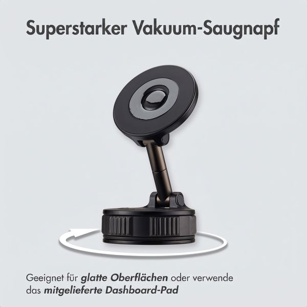 imoshion Handyhalterung Auto mit MagSafe - 360° drehbar - mit Saugnapf - magnetisch - universell - schwarz