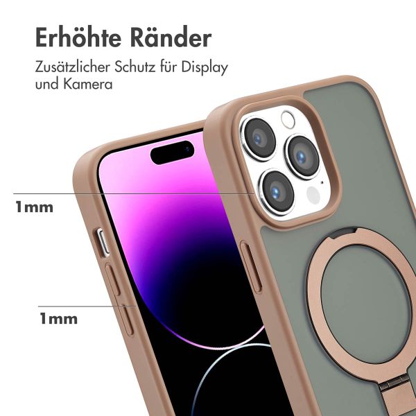 Accezz Ring Stand Backcover mit MagSafe iPhone 14 Pro Max - Braun