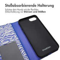 imoshion ﻿Design Klapphülle für das iPhone SE (2022 / 2020) / 8 / 7 / 6(s) - White Blue Stripes