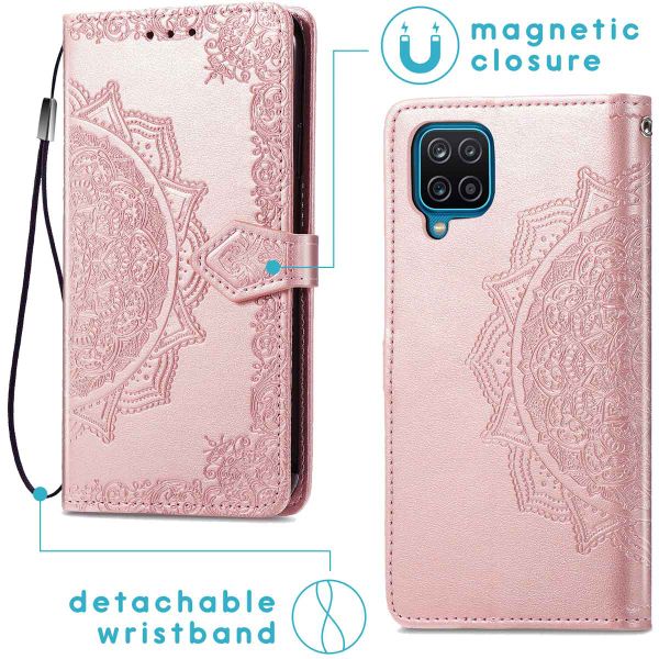 imoshion Mandala Klapphülle für das Samsung Galaxy M22 / A22 (4G) - Rose Gold