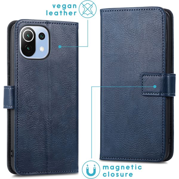 imoshion Luxuriöse Klapphülle Xiaomi Mi 11 Lite (5G/4G) / 11 Lite 5G NE - Dunkelblau