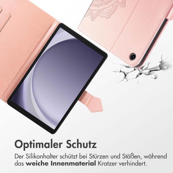 imoshion Mandala Klapphülle Samsung Galaxy Tab A9 Plus - Rose Gold