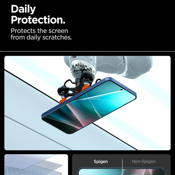 Spigen EliteShield EZ Fit mit Installation Tray - 1er Pack Samsung Galaxy S25