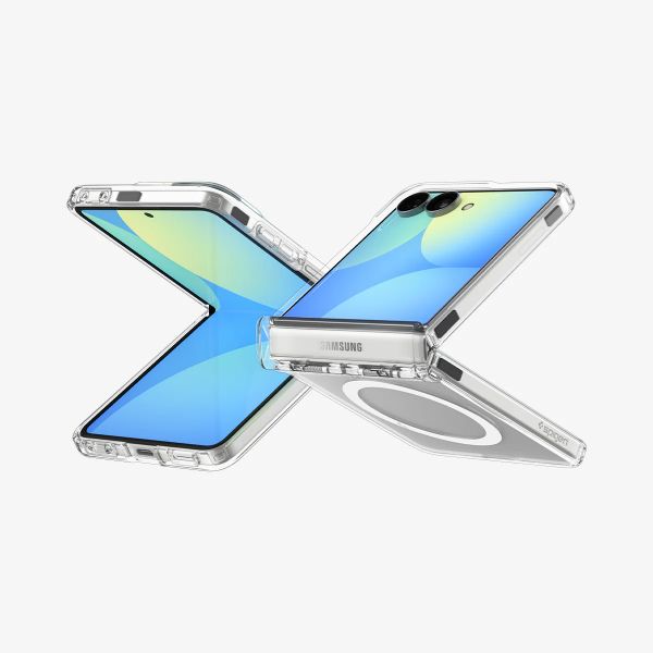 Spigen Ultra Hybrid Pro MagFit Backcover Samsung Galaxy Z Flip 8 - Clear / White