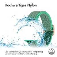 imoshion Elastisches Nylonarmband für das  Apple Watch Series 1 t/m 11 / SE / Ultra (44/45/46/49 mm) - Türkis