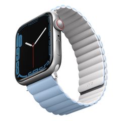 Uniq Revix doppelseitiges Armband für die Apple Watch Series 1 bis 9 / SE (38/40/41 mm) | Series 10 (42 mm) - Weiß/Blau