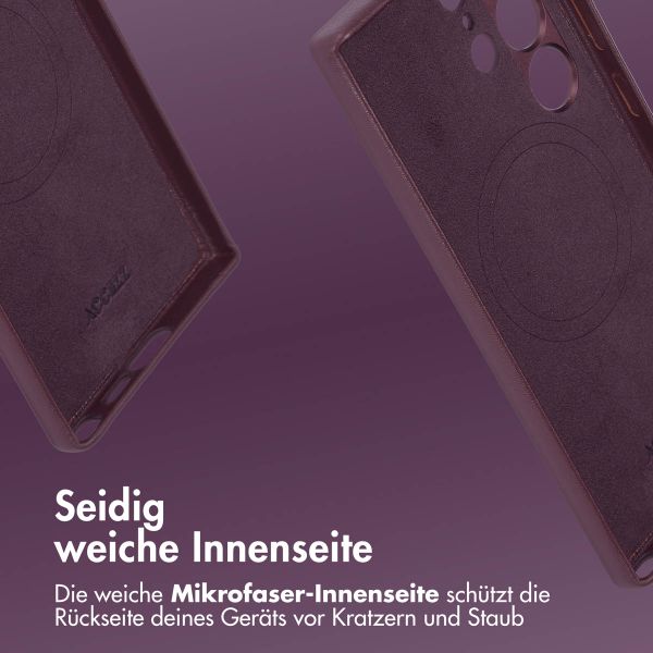 Accezz MagSafe Leather Backcover Samsung Galaxy S24 Ultra - Heath Purple