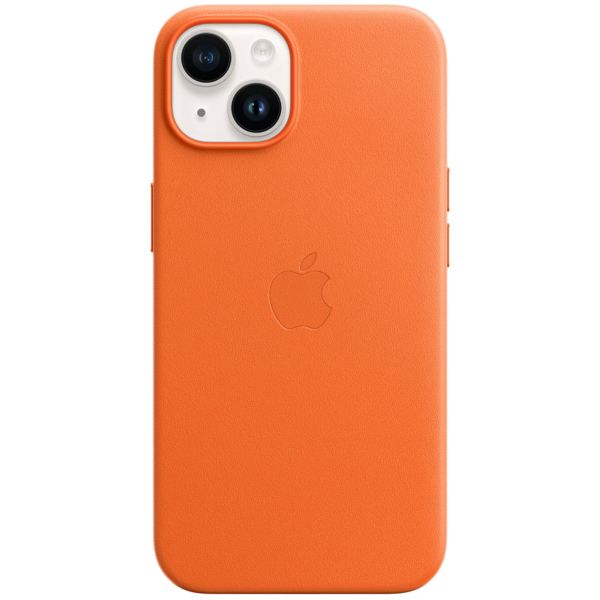 Apple Leder-Case MagSafe für das iPhone 14 - Orange