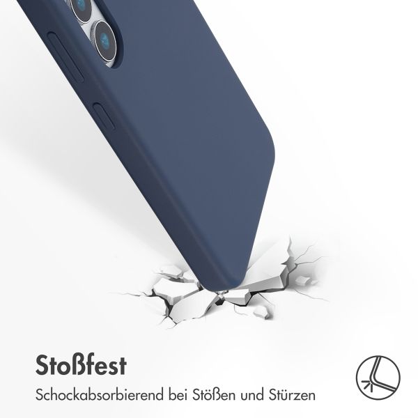 Accezz Liquid Silikoncase für das Samsung Galaxy S25 - Dunkelblau