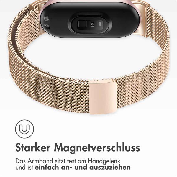 imoshion Magnetisches Milanaise Armband für Xiaomi Smart Band 8 / 9 - Rosé gold