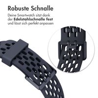 imoshion Silikon Sportarmband mit Löchern für die Fitbit Charge 5 / Charge 6 - Dunkelblau