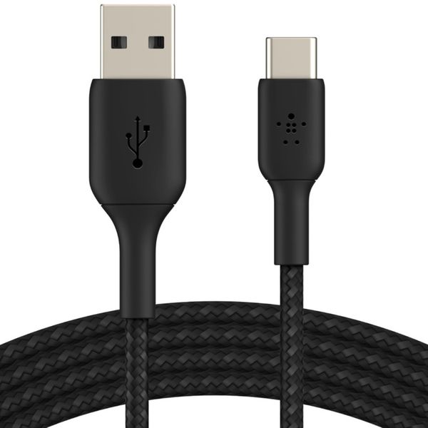 Belkin Boost↑Charge™ Braided USB-C-zu-USB-Kabel - 2 Meter - Schwarz