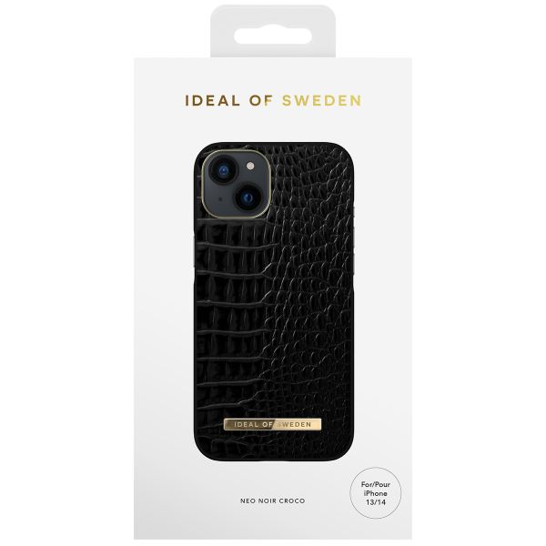 iDeal of Sweden Atelier Backcover für das Apple iPhone 14 - Neo Noir Croco