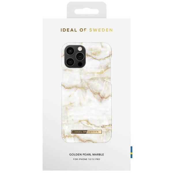 iDeal of Sweden Fashion Back Case iPhone 12 (Pro) - Golden Pearl Marble