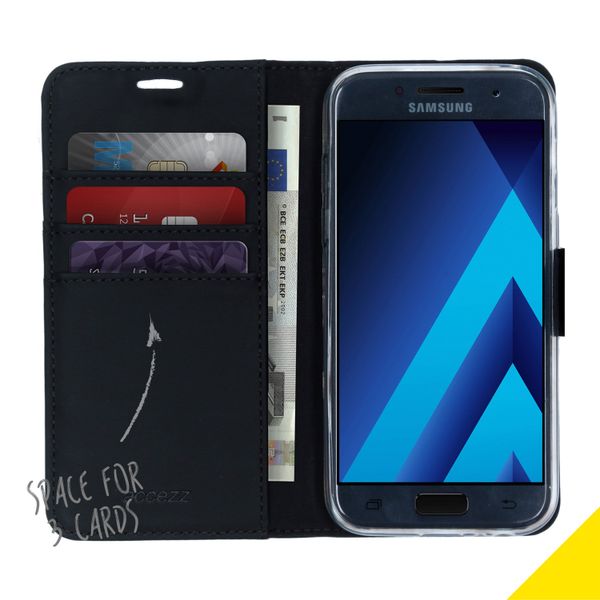 Accezz Wallet TPU Klapphülle Samsung Galaxy A3 (2017) - Schwarz