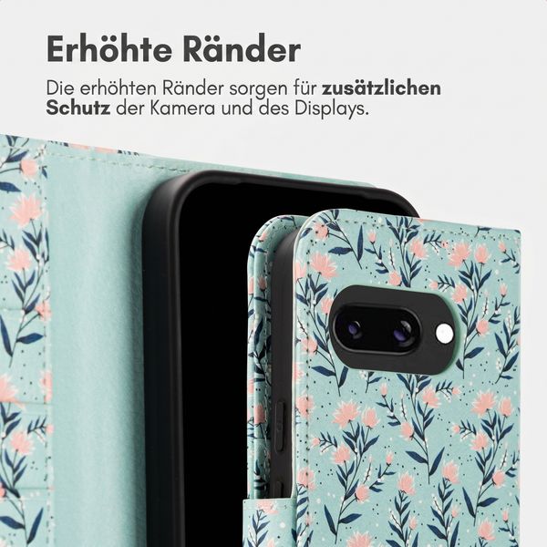 imoshion Design Klapphülle Google Pixel 9A - Blue Flowers